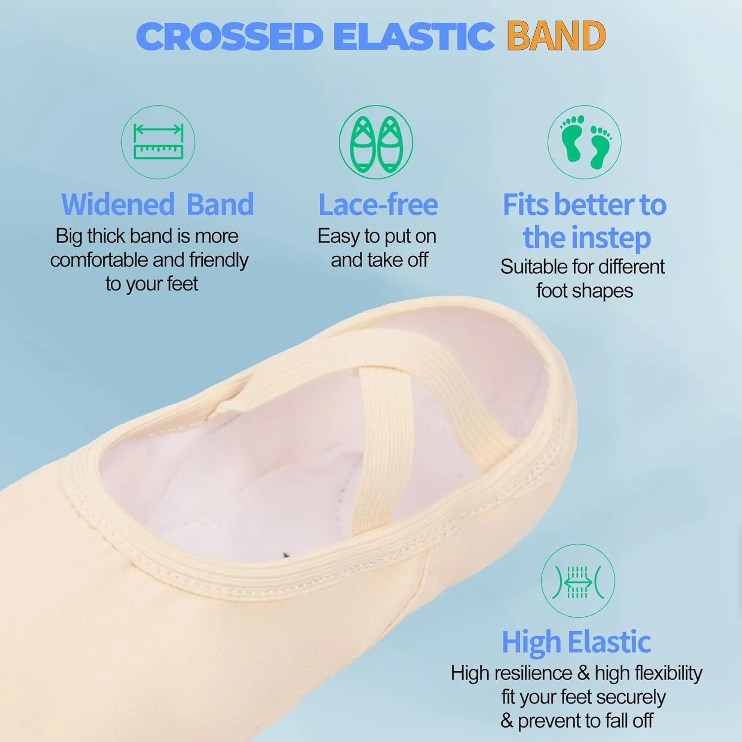 Women's Ballet Shoes Canvas Dance Slippers Yoga Practice Shoes for Girls/Adults