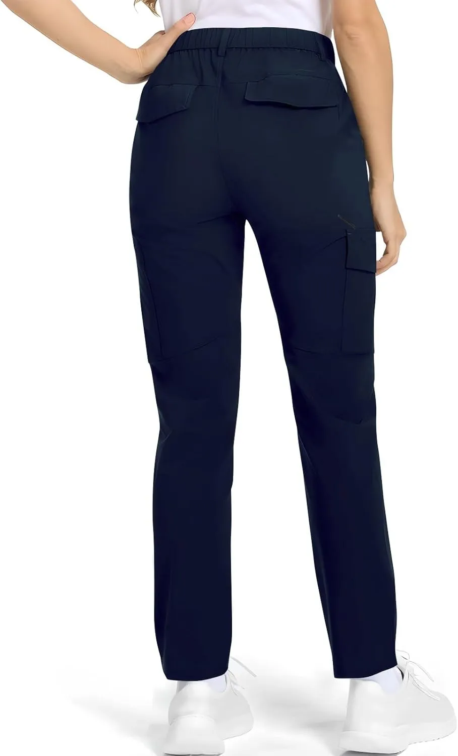 Womens Cargo Pants Casual Loose Fit Straight Leg High Waisted Travel Hiking Pants Summer Work Trousers with Pockets
