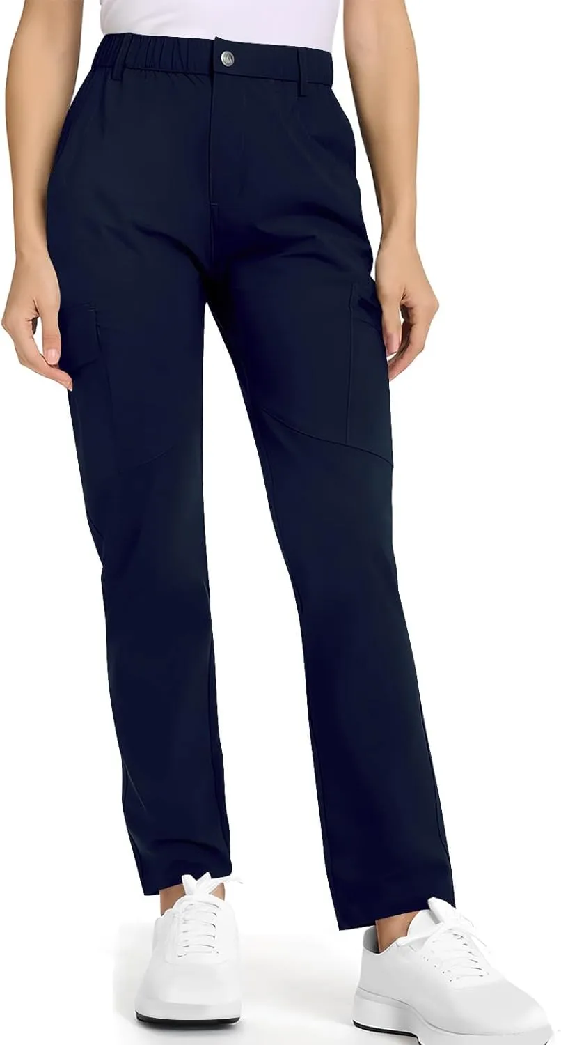 Womens Cargo Pants Casual Loose Fit Straight Leg High Waisted Travel Hiking Pants Summer Work Trousers with Pockets