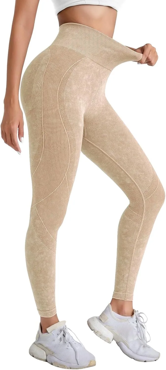 Womens Highwaisted Yoga Pants Buttlifting Comfortable Fashion Gym Stretch Yoga Leggings