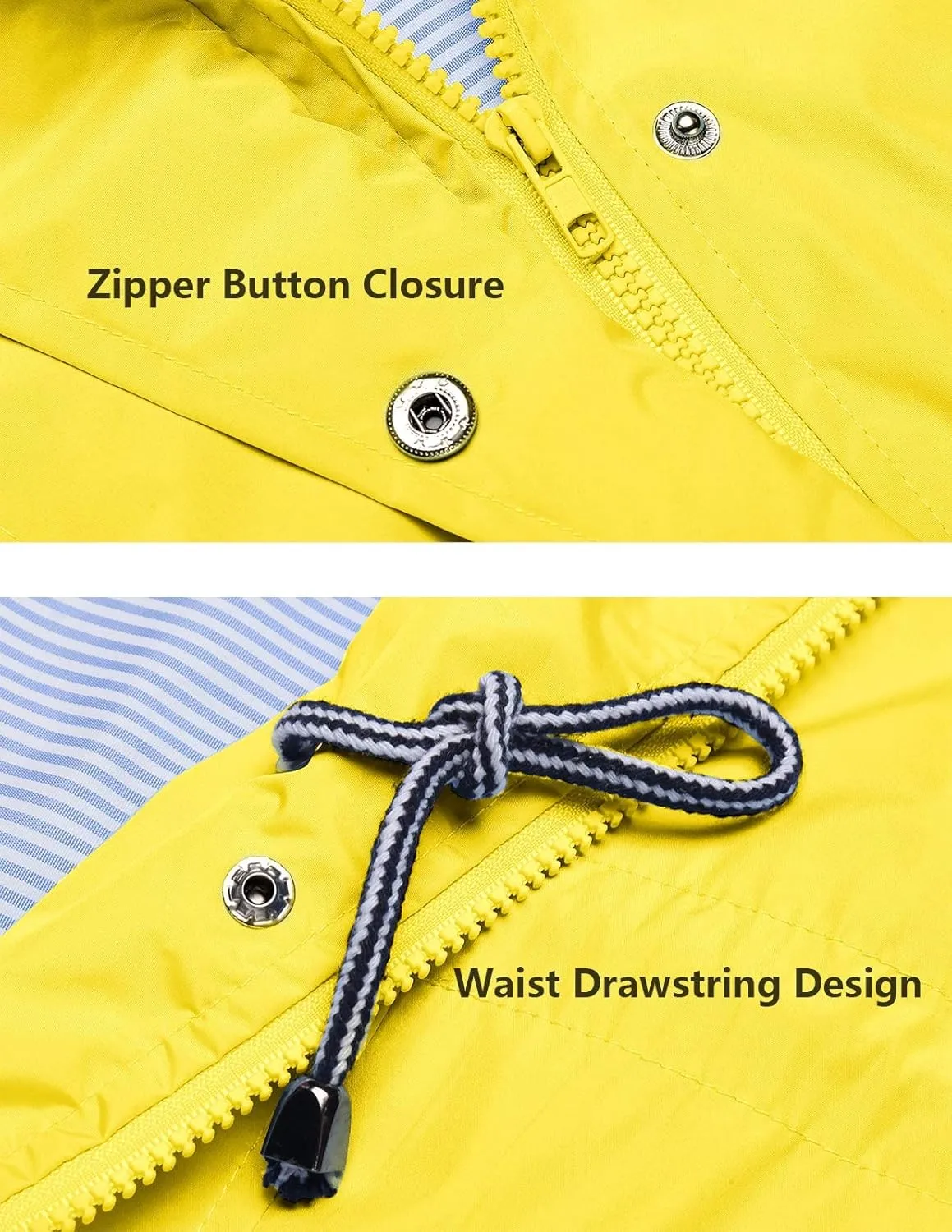 Women's Raincoats Windbreaker Rain Jacket Waterproof Lightweight Outdoor Hooded Trench Coats S-XXL