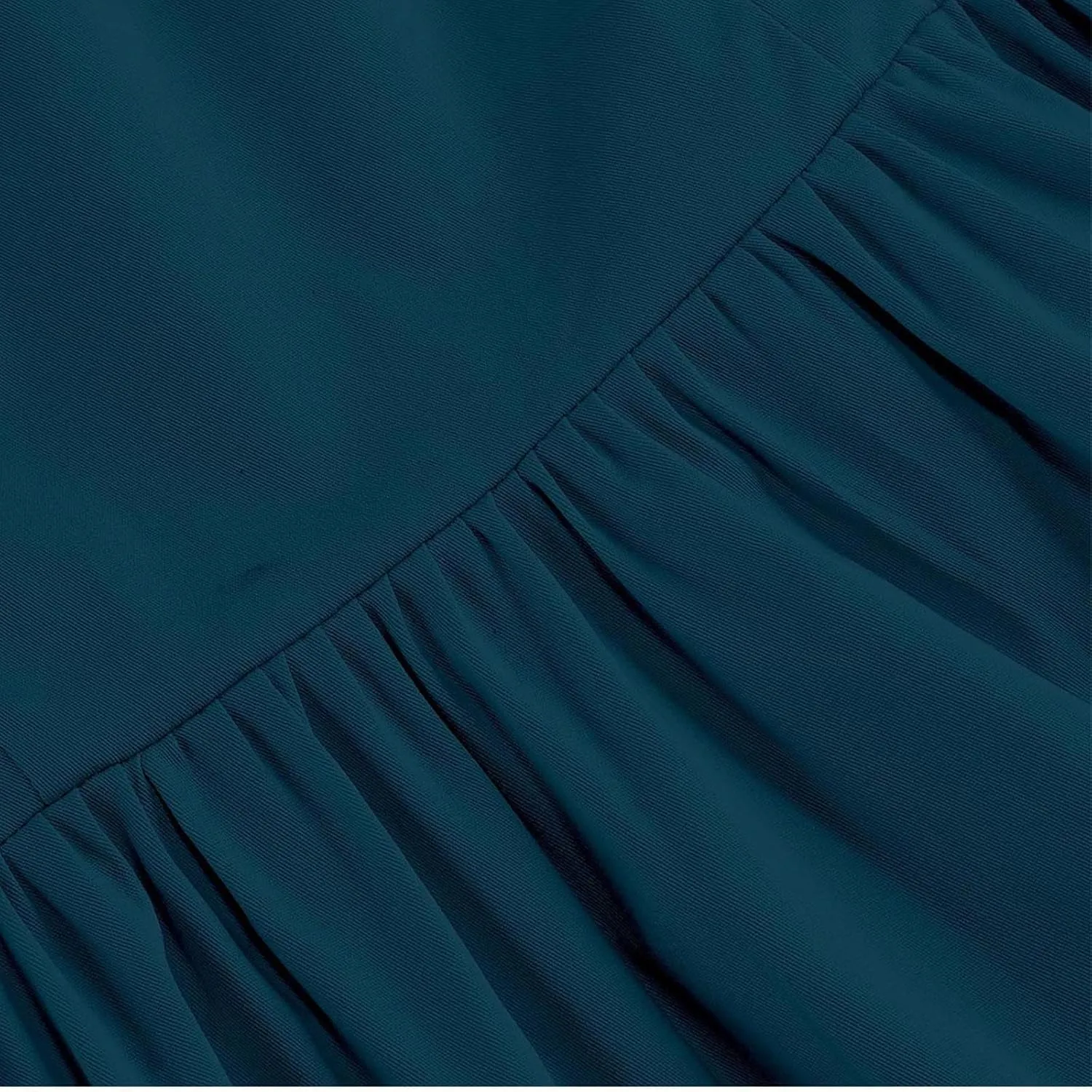 Womens Summer Dress Casual Cap Sleeve Square Neck A-Line Knee Length Pleated Flowy Fashion Cocktail Party Midi Dress