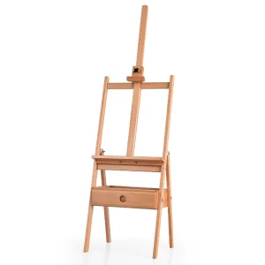 Wooden Artist Easel Beech Stand with Adjustable Holder and Drawer