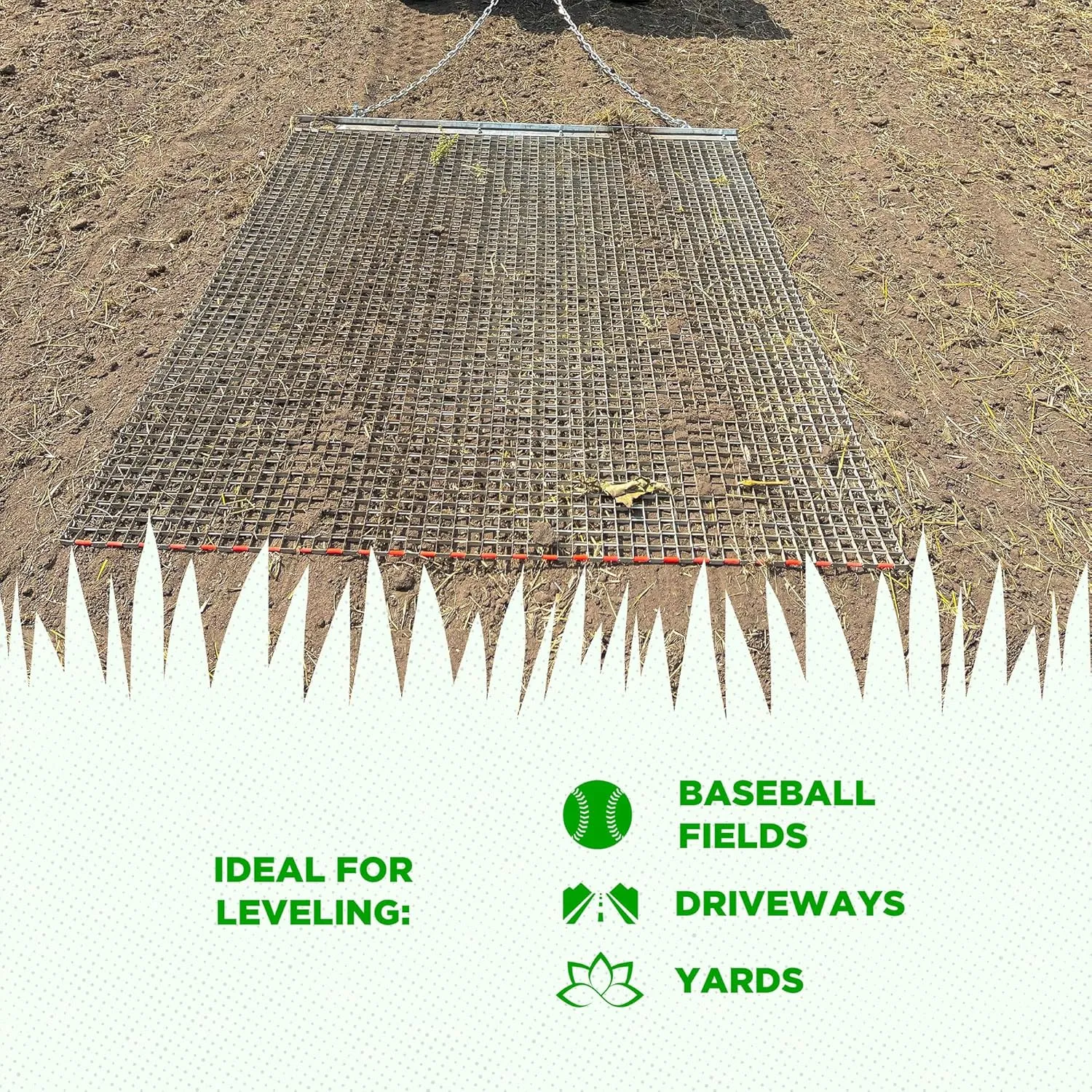 Yard Tuff Drag Mat, Lawn-Leveler Rake Mat, Baseball-Diamond Maintenance Mat