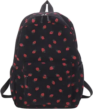 YFGBCX Cute Strawberry Backpack Kawaii Aesthetic Backpack College Laptop Backpack for Women Fashion Travel Daypack