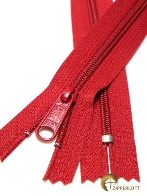YKK #4.5 Heavy Duty Nylon Coil Purse Zipper (16/20/24") - 520 Cranberry