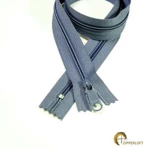 YKK #4.5 Heavy Duty Nylon Coil Purse Zipper (25") - 575 Colonial Blue