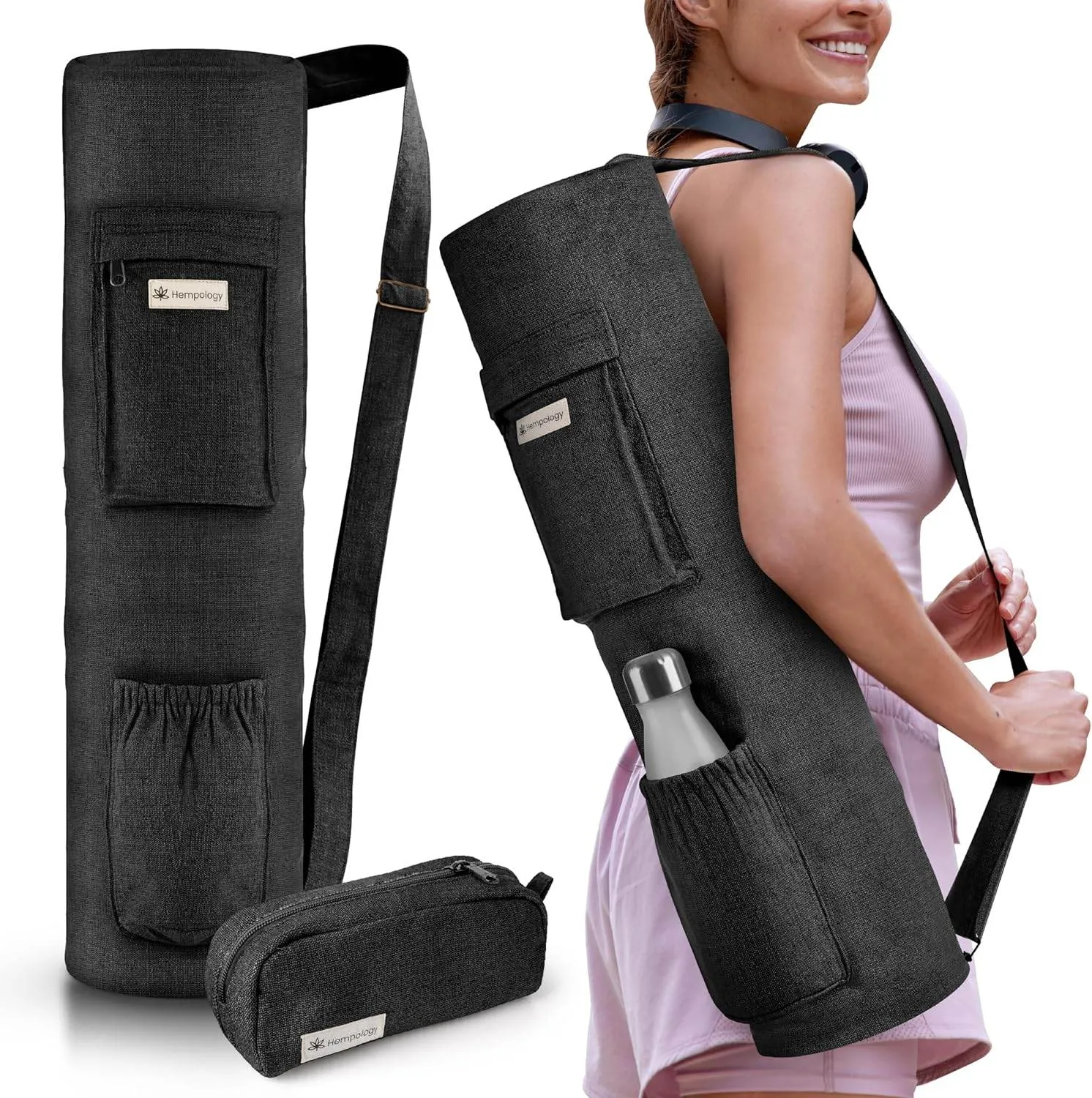 Yoga Mat Bag - Adjustable Strap Carrier for Standard Size Mats, Bag for Men and Women