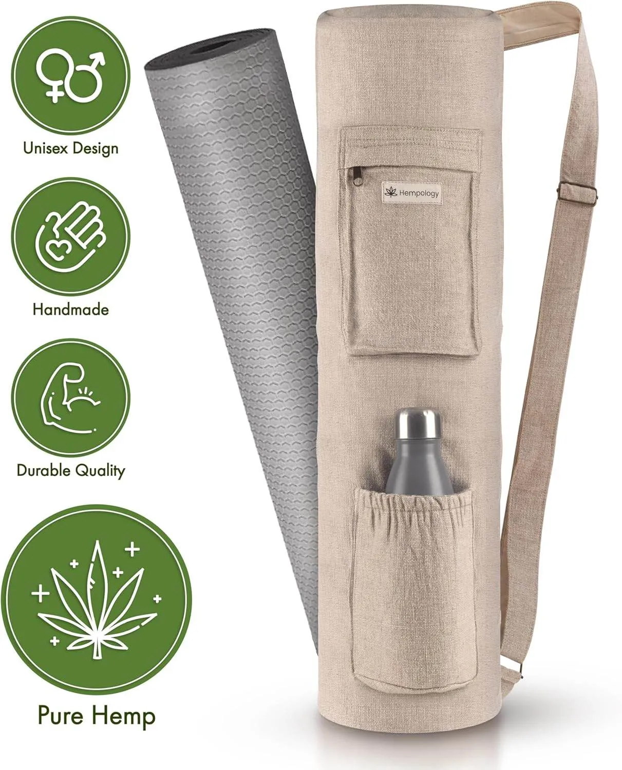 Yoga Mat Bag - Adjustable Strap Carrier for Standard Size Mats, Bag for Men and Women