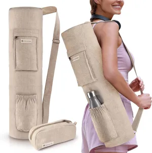 Yoga Mat Bag - Adjustable Strap Carrier for Standard Size Mats, Bag for Men and Women