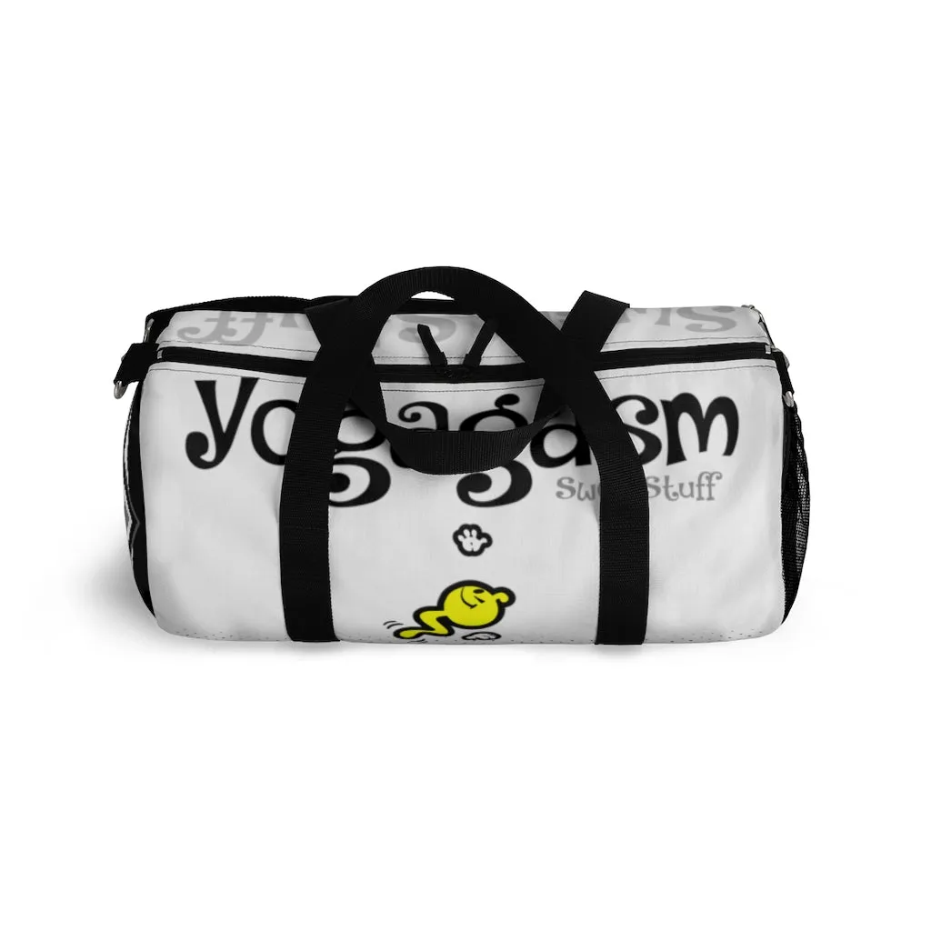 YOGAGASM-WHITE Duffel Bag