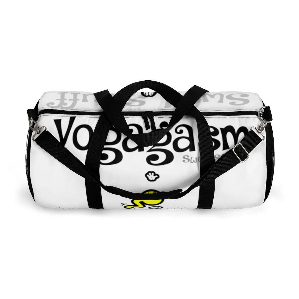 YOGAGASM-WHITE Duffel Bag
