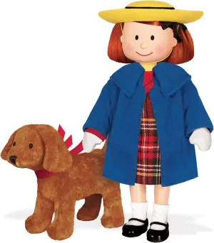YOTTOY Madeline Collection | Madeline Poseable Doll and Genevieve Soft Toy in Take-Along Box