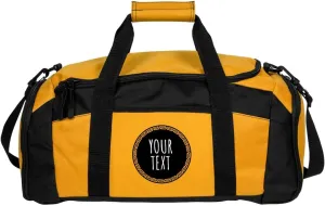 Your Text Custom Design Duffel Bag: Gym Duffel Bag