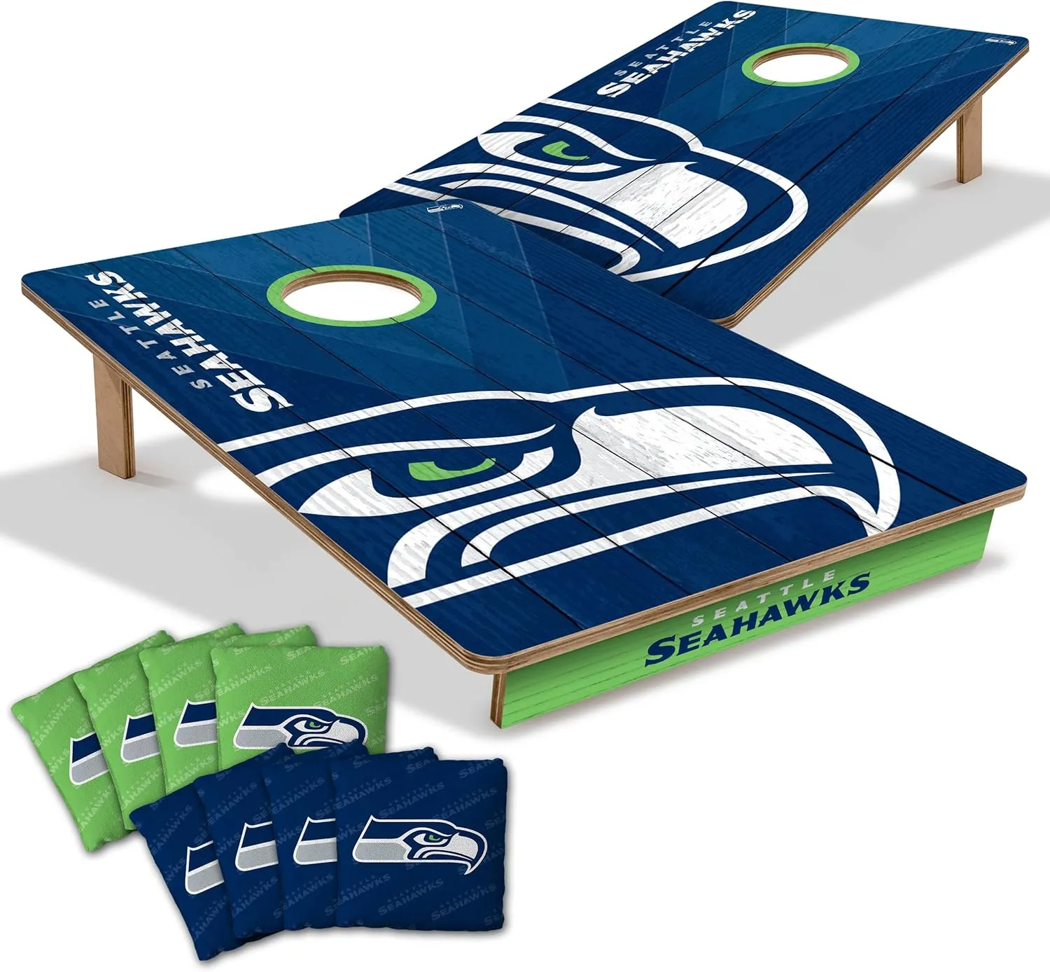 YouTheFan NFL 2’ x 3’ Wood Cornhole Game with Logo Bags