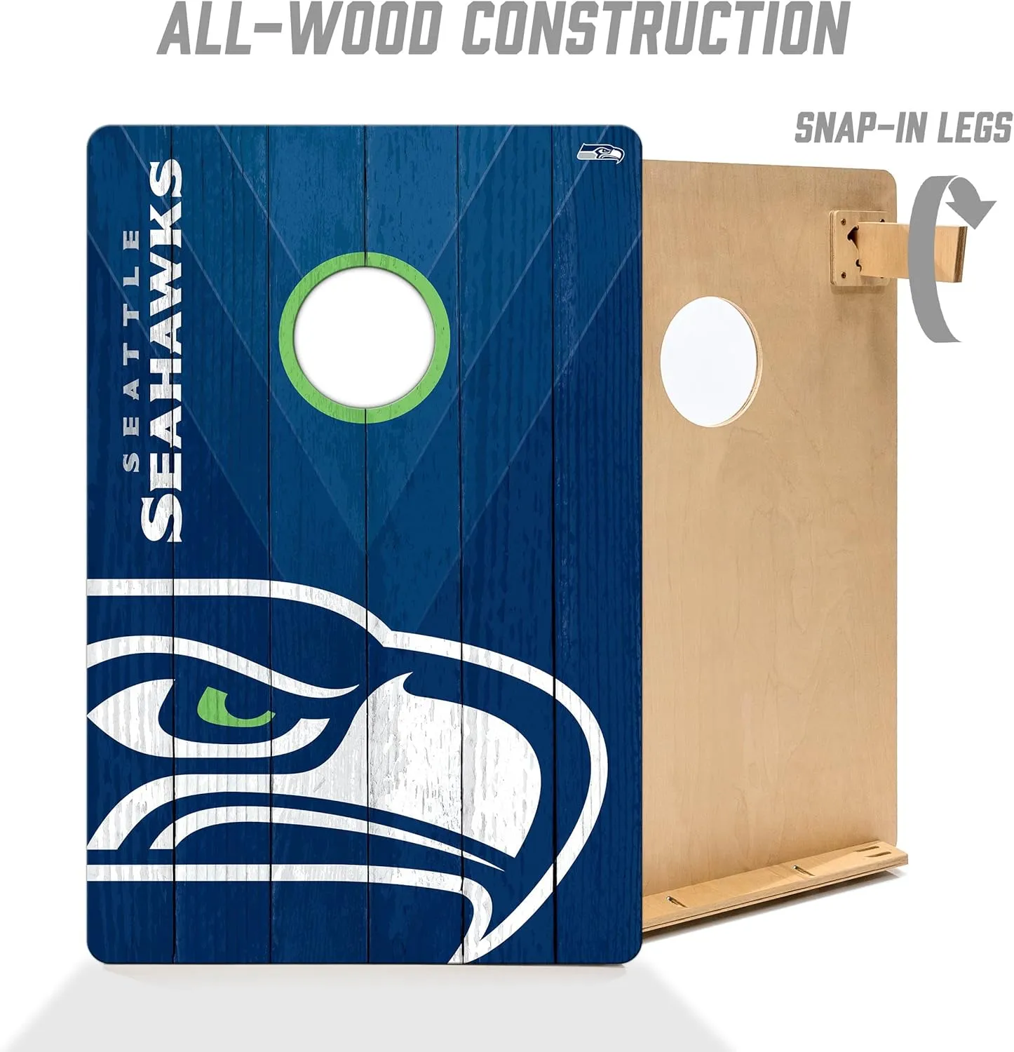 YouTheFan NFL 2’ x 3’ Wood Cornhole Game with Logo Bags