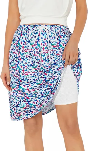 Zando Skorts for Women Dressy Casual Knee Length Skirts for Women with Pockets Athletic Drawstring Skirt Golf Tennis