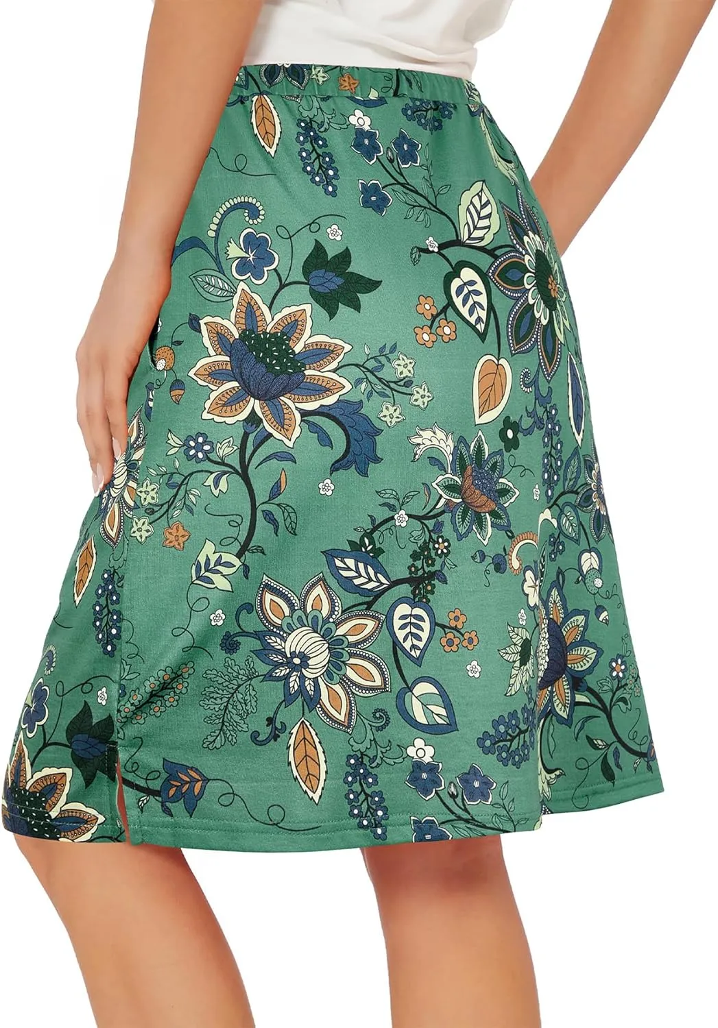 Zando Skorts for Women Dressy Casual Knee Length Skirts for Women with Pockets Athletic Drawstring Skirt Golf Tennis
