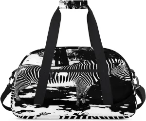 Zebra Shade Shadow Kids Duffle Bag for Kids Boys Girls Overnight Travel Bag Kids Duffel Bags Ballet Weekender Bag for School Gym Sport Sleepover Bag