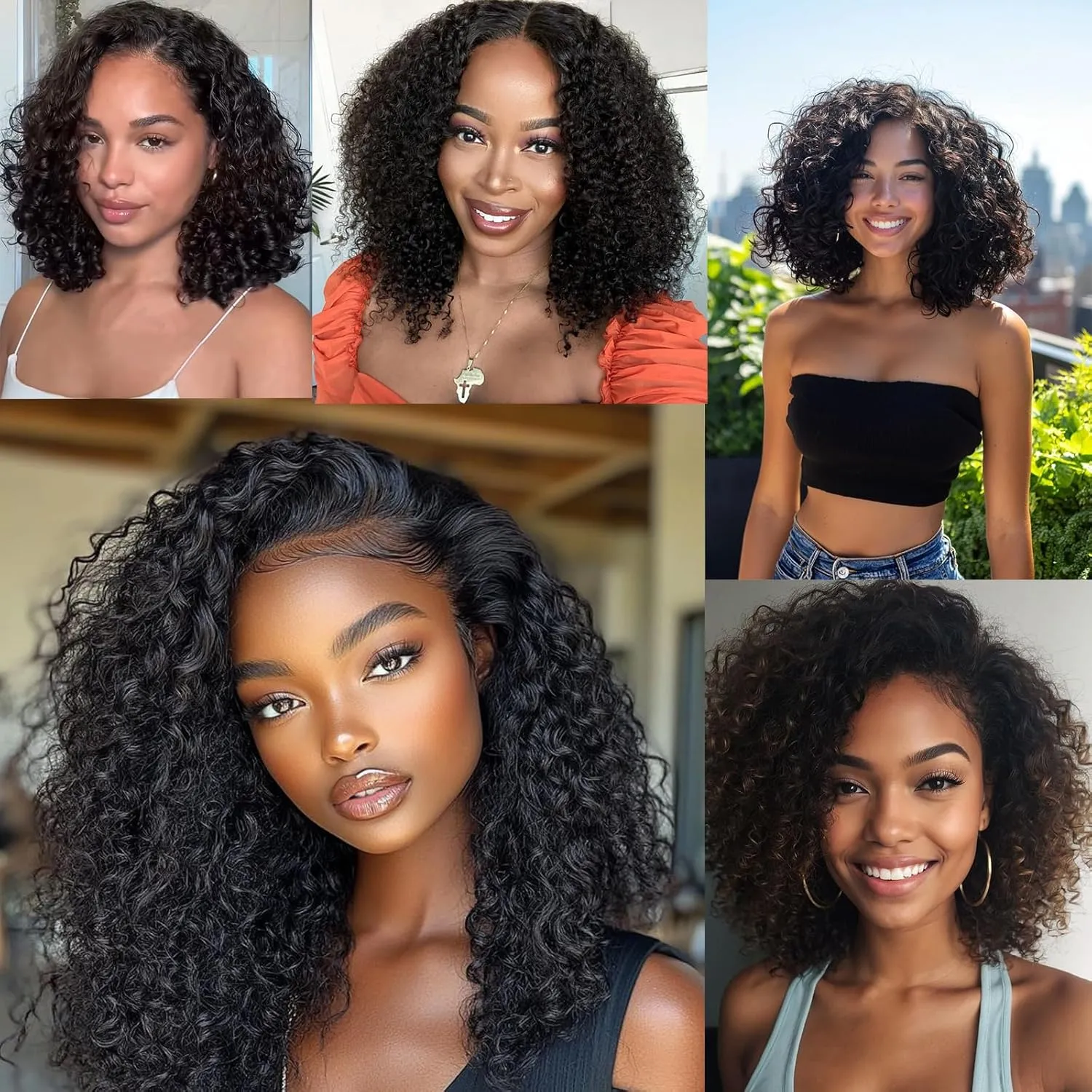ZRQ Pre looped Micro Brazilian Braids Curly Crochet Bob Hair 10 inch Water Wave Crochet Hair Afro Kinky Curly Ombre Brown Braiding Hair Extensions Deep Wave Synthetic Crochet Hair For Women